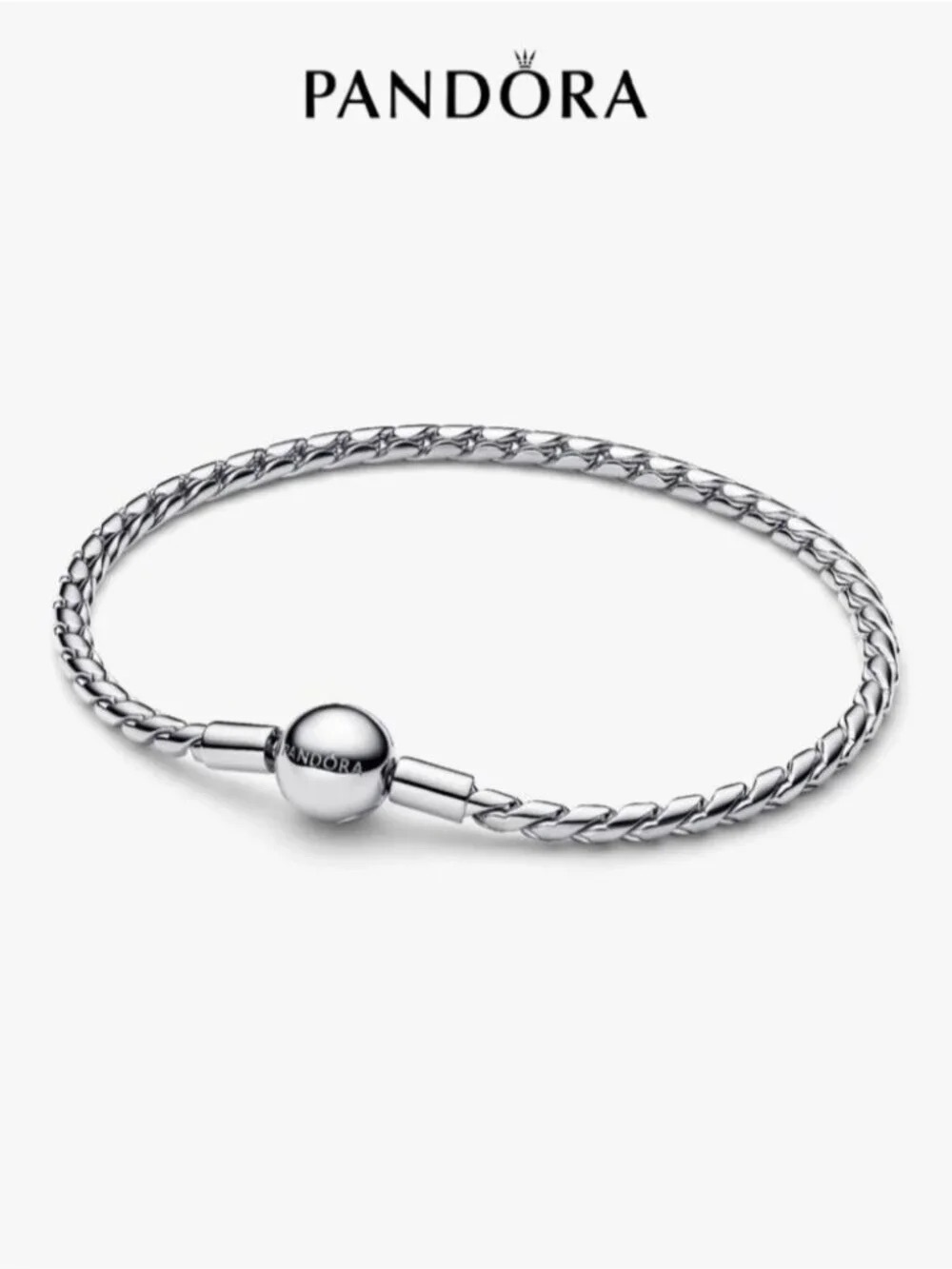 Pandora Polished Silver Twist Chain Bracelet